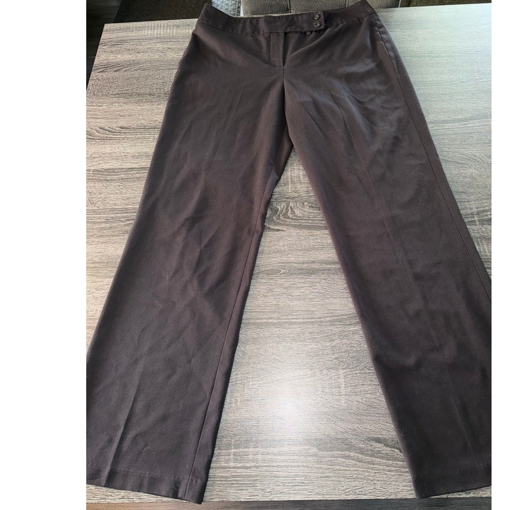 Lot of 2 Gloria Vanderbilt The Perfect Fit Dress Pants Brown Black Size 12 Women - Picture 2 of 12